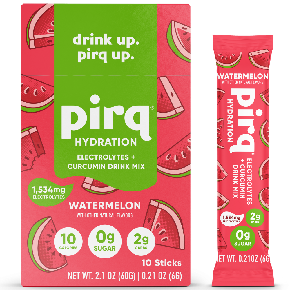 Pirq Hydration Electrolyte + Curcumin Drink Mix, Watermelon