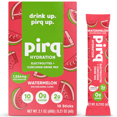 Pirq Hydration Electrolyte + Curcumin Drink Mix, Watermelon