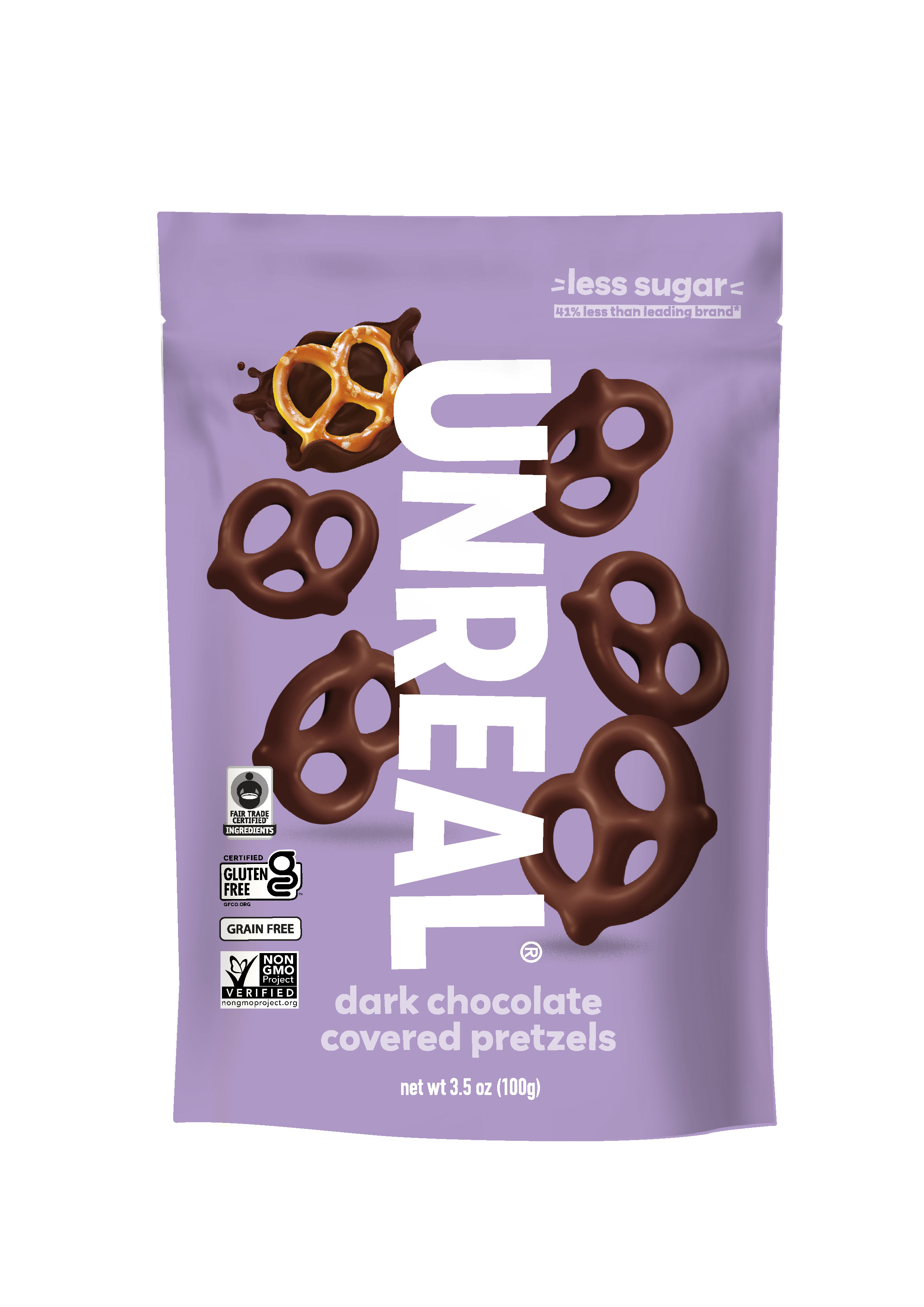 Dark chocolate covered pretzels - everyday 3.5 oz