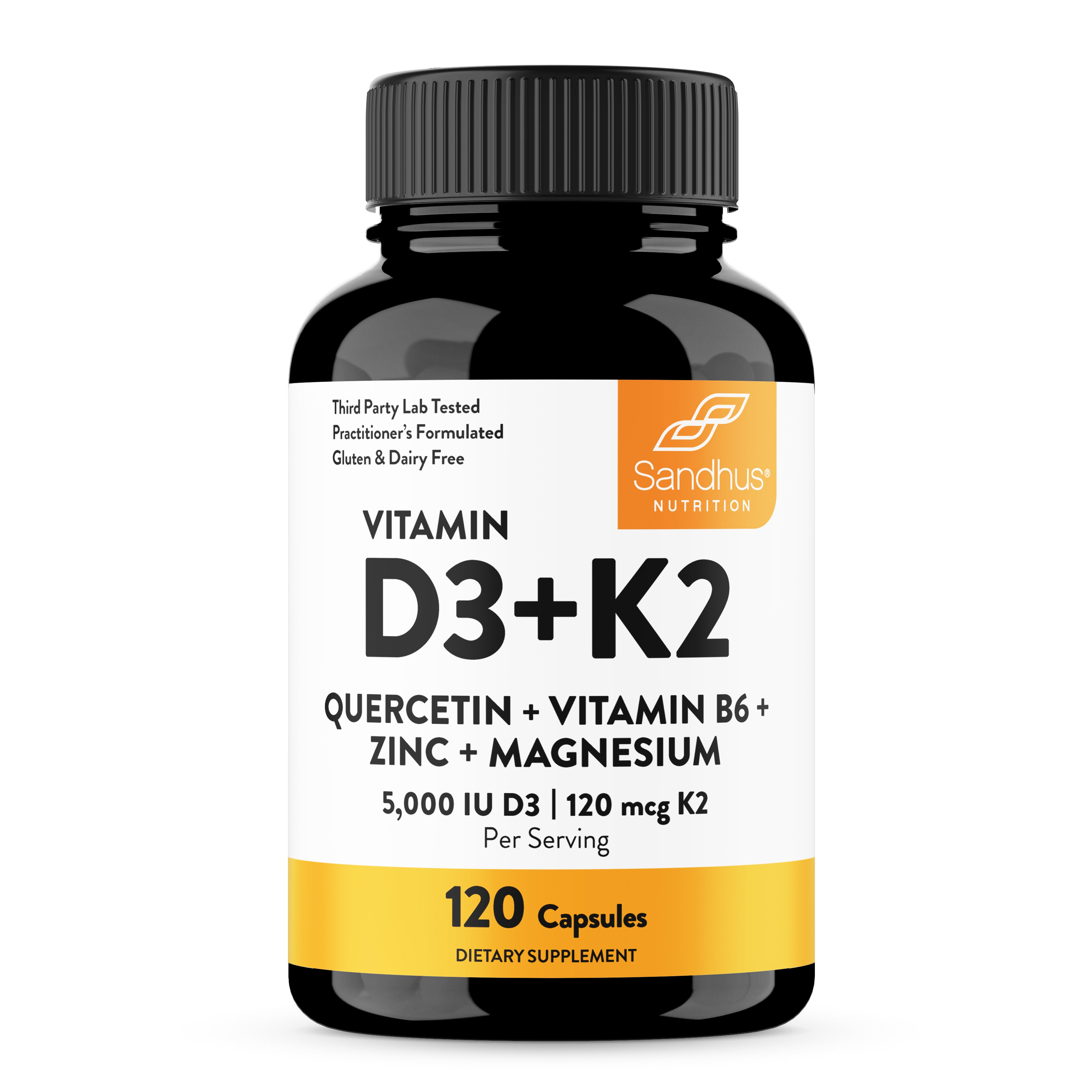 Vitamin D3+K2 Capsules - 120 Ct