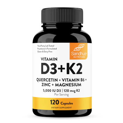 Vitamin D3+K2 Capsules - 120 Ct