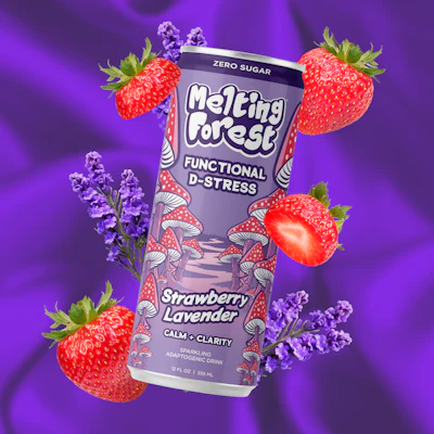 Mushroom D-Stress Drink 12 Pack - Strawberry Lavender