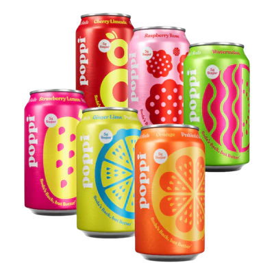 AMAZON SAMPLES: poppi, Fun Favorites Variety Pack, 12oz (Pack of 12)