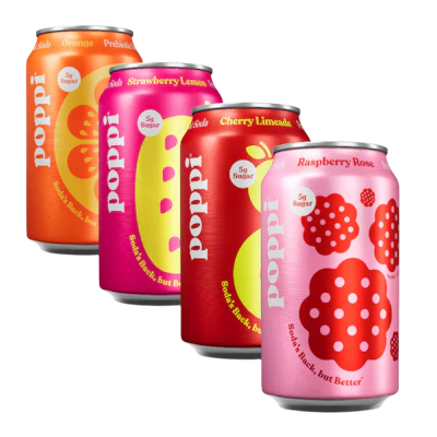 AMAZON SAMPLES: poppi, Short List Variety Pack, 12oz (Pack of 12)