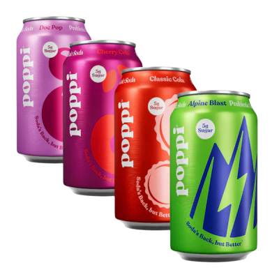 AMAZON SAMPLES: poppi, Soda Staples, 12oz (Pack of 12)